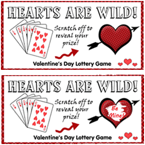 Valentine Crafts : Valentine Scratch Cards